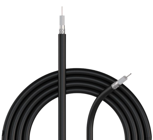 Cable coaxial RG-6 negro