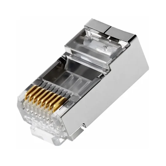 Conector de Red Plug RJ45 CAT6 Cosco Metalico Blindado