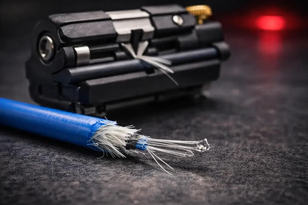 errores al sangrar fibra óptica